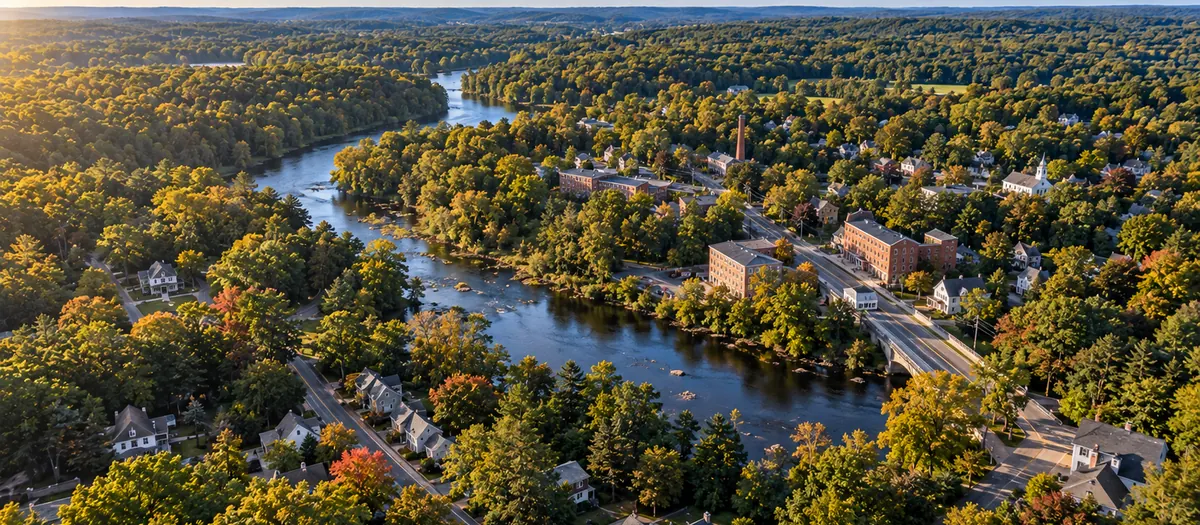 Aerial view of Caryville, MA