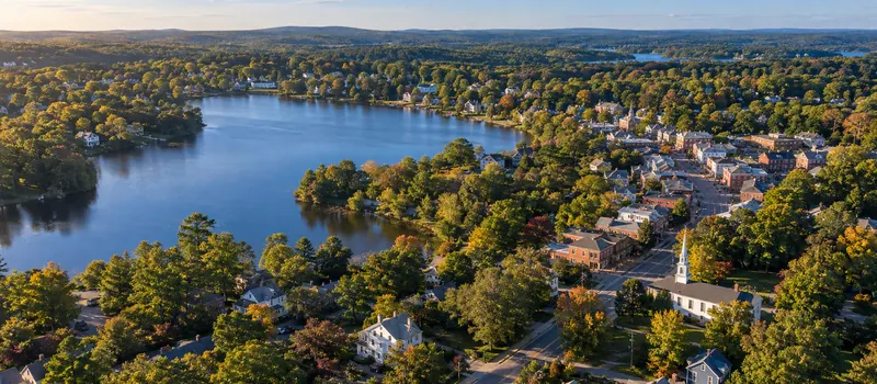 Aerial view of Holliston, MA