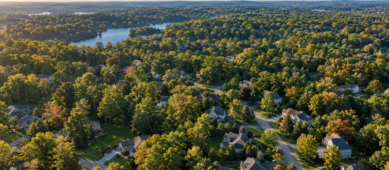 Aerial view of Maple Ridge, MA