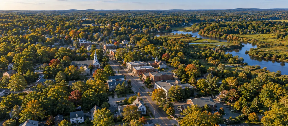 Aerial view of Millis, MA